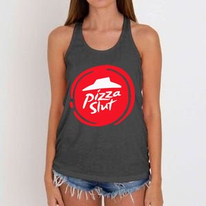 Pizza Slut No One Outpizzas The Slut Funny Pizza Women's Knotted Racerback Tank