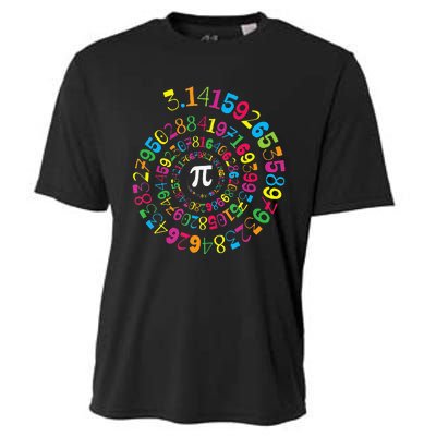 Pi Spiral Novelty Math Geek 3.14 funny Pi Day Cooling Performance Crew T-Shirt