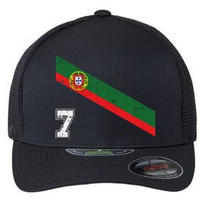 Portugal Soccer Number 7 Portugese Football Sports Lover Fan Flexfit Unipanel Trucker Cap