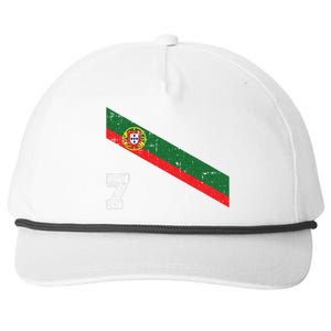 Portugal Soccer Number 7 Portugese Football Sports Lover Fan Snapback Five-Panel Rope Hat