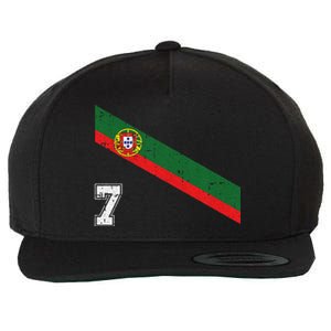 Portugal Soccer Number 7 Portugese Football Sports Lover Fan Wool Snapback Cap