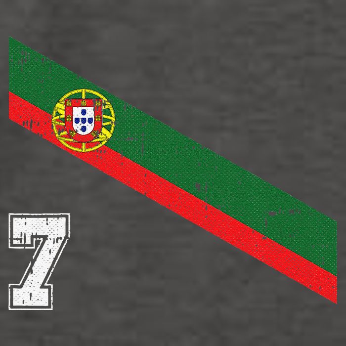 Portugal Soccer Number 7 Portugese Football Sports Lover Fan Vector Backpack