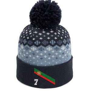 Portugal Soccer Number 7 Portugese Football Sports Lover Fan The Baniff Cuffed Pom Beanie