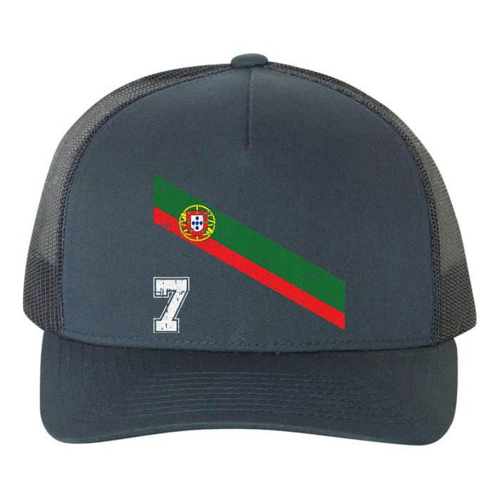 Portugal Soccer Number 7 Portugese Football Sports Lover Fan Yupoong Adult 5-Panel Trucker Hat