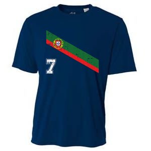 Portugal Soccer Number 7 Portugese Football Sports Lover Fan Cooling Performance Crew T-Shirt