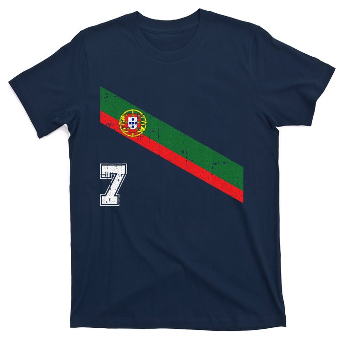 Portugal Soccer Number 7 Portugese Football Sports Lover Fan T-Shirt