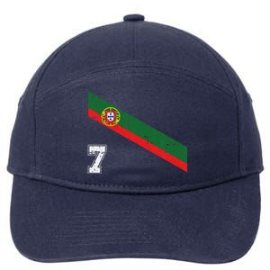 Portugal Soccer Number 7 Portugese Football Sports Lover Fan 7-Panel Snapback Hat