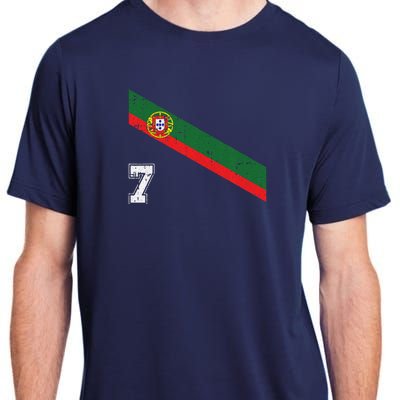 Portugal Soccer Number 7 Portugese Football Sports Lover Fan Adult ChromaSoft Performance T-Shirt