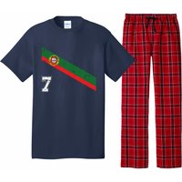 Portugal Soccer Number 7 Portugese Football Sports Lover Fan Pajama Set