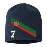 Portugal Soccer Number 7 Portugese Football Sports Lover Fan Sustainable Beanie