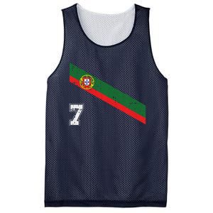 Portugal Soccer Number 7 Portugese Football Sports Lover Fan Mesh Reversible Basketball Jersey Tank