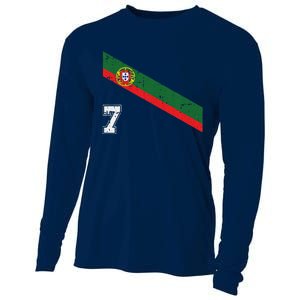 Portugal Soccer Number 7 Portugese Football Sports Lover Fan Cooling Performance Long Sleeve Crew