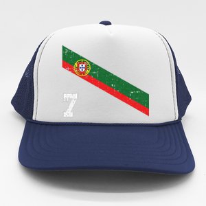 Portugal Soccer Number 7 Portugese Football Sports Lover Fan Trucker Hat