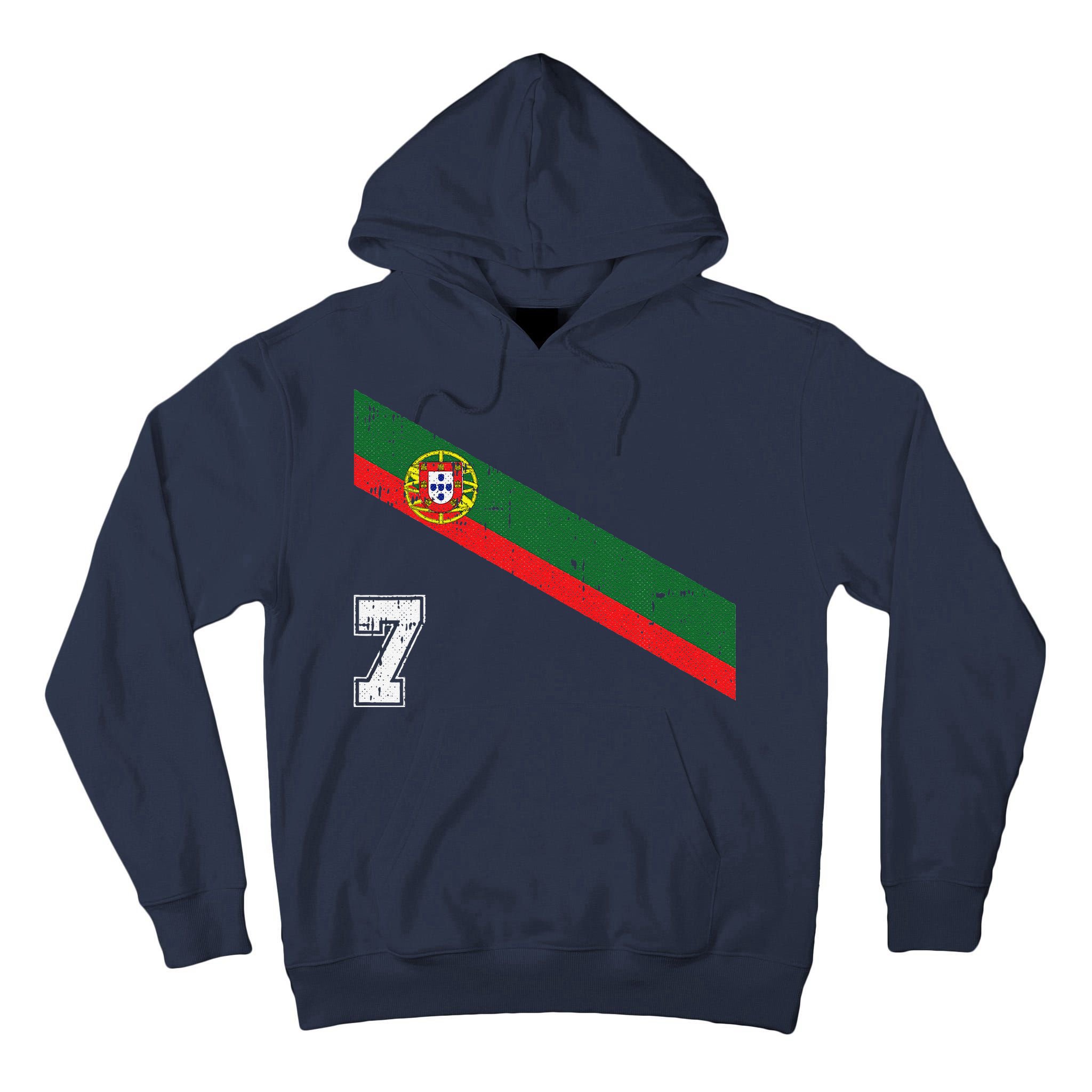Portugal Soccer Number 7 Portugese Football Sports Lover Fan Tall Hoodie