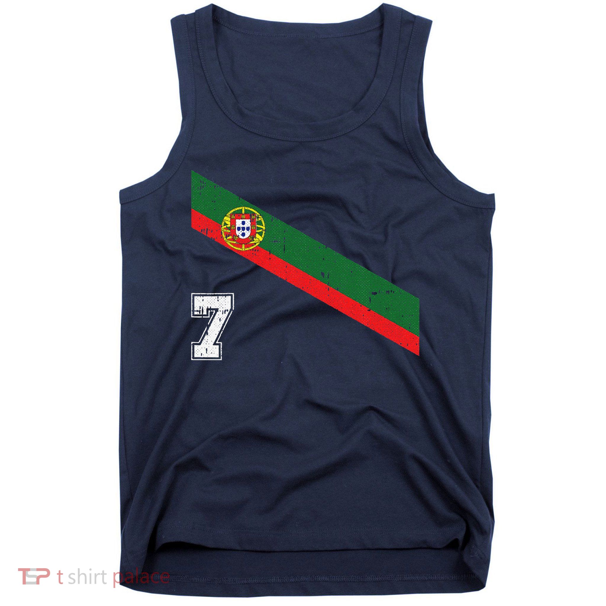 Portugal Soccer Number 7 Portugese Football Sports Lover Fan Tank Top