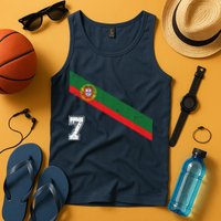 Portugal Soccer Number 7 Portugese Football Sports Lover Fan Tank Top