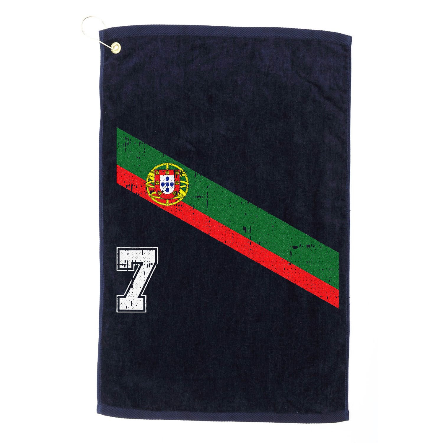 Portugal Soccer Number 7 Portugese Football Sports Lover Fan Golf Towel