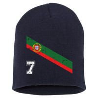 Portugal Soccer Number 7 Portugese Football Sports Lover Fan Short Acrylic Beanie