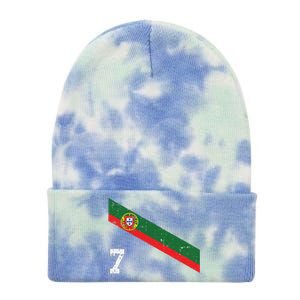 Portugal Soccer Number 7 Portugese Football Sports Lover Fan Tie Dye 12in Knit Beanie