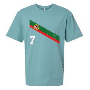 Portugal Soccer Number 7 Portugese Football Sports Lover Fan Sueded Cloud Jersey T-Shirt