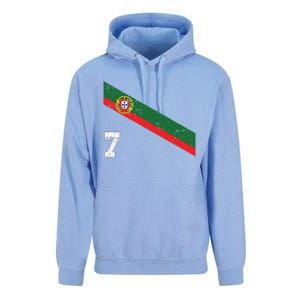 Portugal Soccer Number 7 Portugese Football Sports Lover Fan Unisex Surf Hoodie