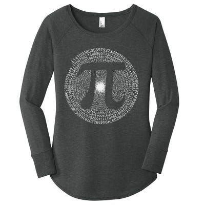 Pi Spiral Novelty Math Geek 3.14 funny Pi Day Women's Perfect Tri Tunic Long Sleeve Shirt