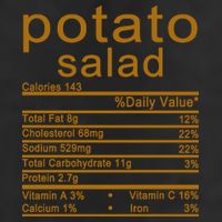 Potato Salad Nutrition Facts Label 7 Panel Mesh Trucker Snapback Hat