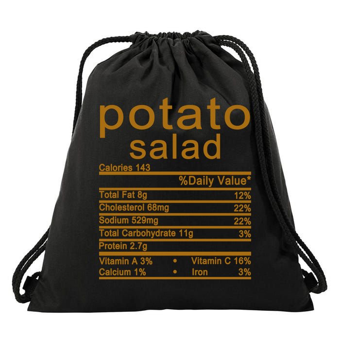 Potato Salad Nutrition Facts Label Drawstring Bag