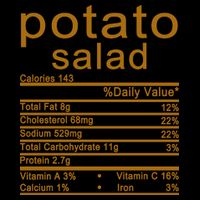 Potato Salad Nutrition Facts Label Drawstring Bag