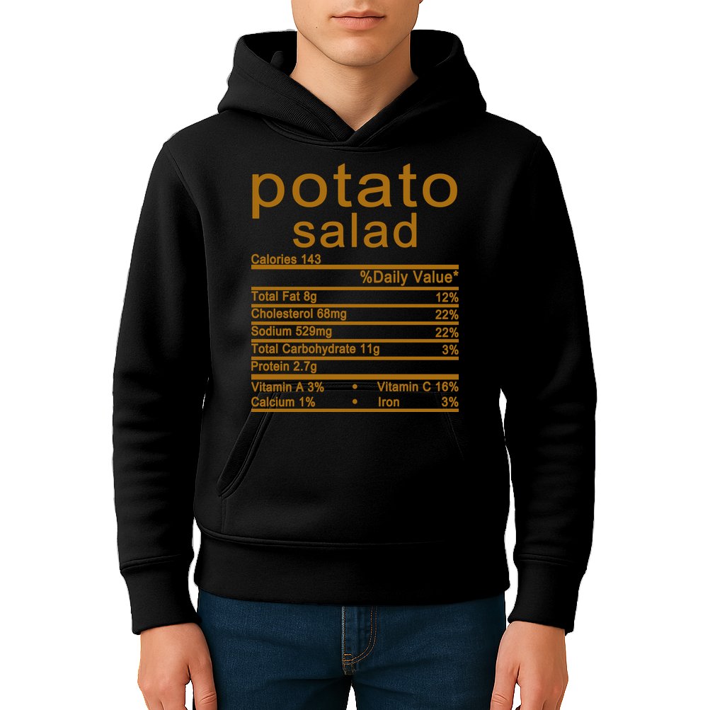 Potato Salad Nutrition Facts Label Kids Hoodie