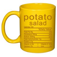 Potato Salad Nutrition Facts Label 11oz C Handle Ceramic Mug