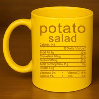 Potato Salad Nutrition Facts Label 11oz C Handle Ceramic Mug