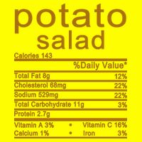 Potato Salad Nutrition Facts Label 11oz C Handle Ceramic Mug