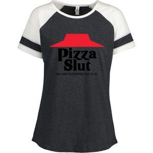 Pizza Slut No One Outpizzas The Slut Funny Pizza Enza Ladies Jersey Colorblock Tee