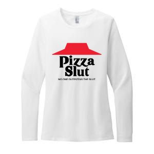 Pizza Slut No One Outpizzas The Slut Funny Pizza Womens CVC Long Sleeve Shirt