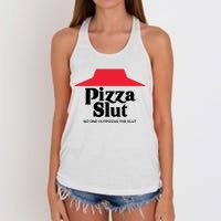 Pizza Slut No One Outpizzas The Slut Funny Pizza Women's Knotted Racerback Tank