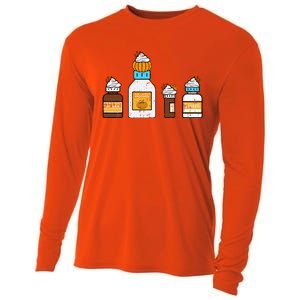 Pumpkin Spice Nurse Halloween Thanksgiving Scrub Fall Cooling Performance Long Sleeve Crew