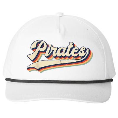 Pirates Sports Name Vintage Retro Snapback Five-Panel Rope Hat