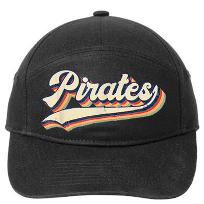 Pirates Sports Name Vintage Retro 7-Panel Snapback Hat