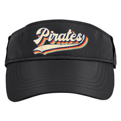 Pirates Sports Name Vintage Retro Adult Drive Performance Visor