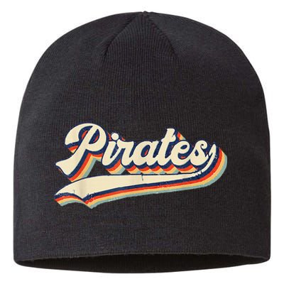 Pirates Sports Name Vintage Retro Sustainable Beanie