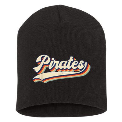 Pirates Sports Name Vintage Retro Short Acrylic Beanie