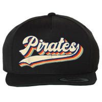 Pirates Sports Name Vintage Retro Wool Snapback Cap