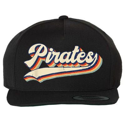 Pirates Sports Name Vintage Retro Wool Snapback Cap