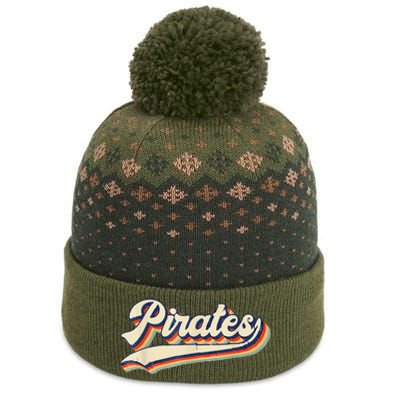 Pirates Sports Name Vintage Retro The Baniff Cuffed Pom Beanie