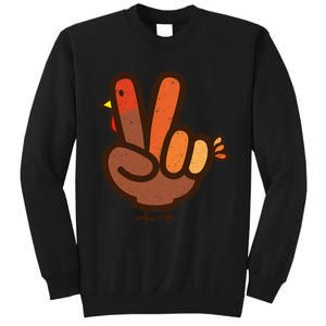 Peace Sign No Turkey Hand Ns Family Thanksgiving Sweatshirt