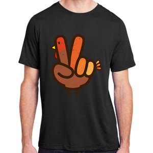 Peace Sign No Turkey Hand Ns Family Thanksgiving Adult ChromaSoft Performance T-Shirt