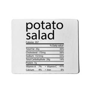 Potato Salad Nutrition Facts Funny Thanksgiving Costume  Mousepad