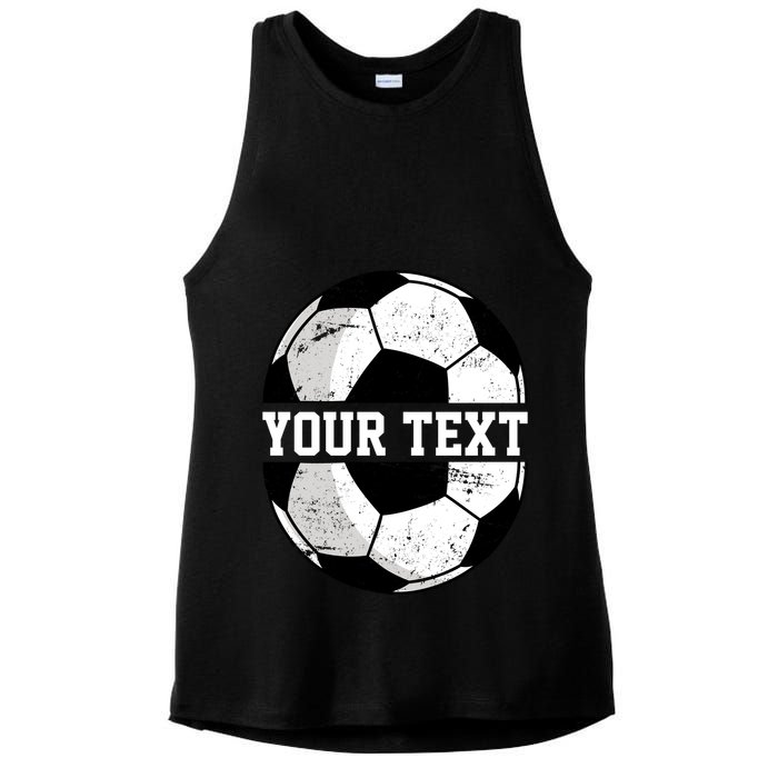 Personalized Soccer Name Custom Family Game Day Ladies PosiCharge Tri-Blend Wicking Tank