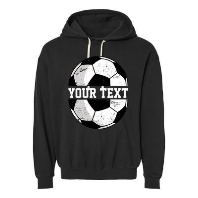 Personalized Soccer Name Custom Family Game Day Garment-Dyed Fleece Hoodie